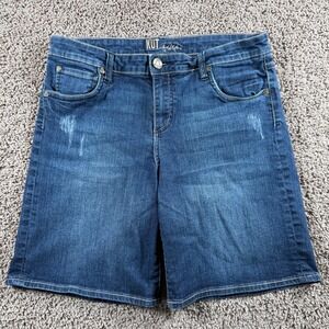 KUT from the Kloth Womens Denim Shorts 12 Blue‎ Distressed Knee Length casual